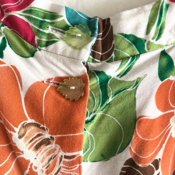 Vintage Floral Button Front Skirt Cottagecore - Picture 11 of 12